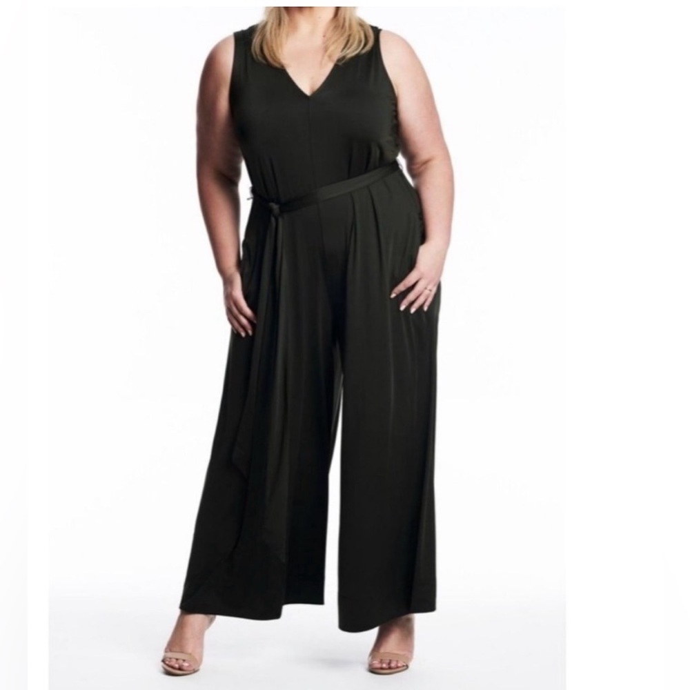 Coldesina Abi Wide leg jumpsuit travel capsule wardrobe easy care LBD  XL/1X